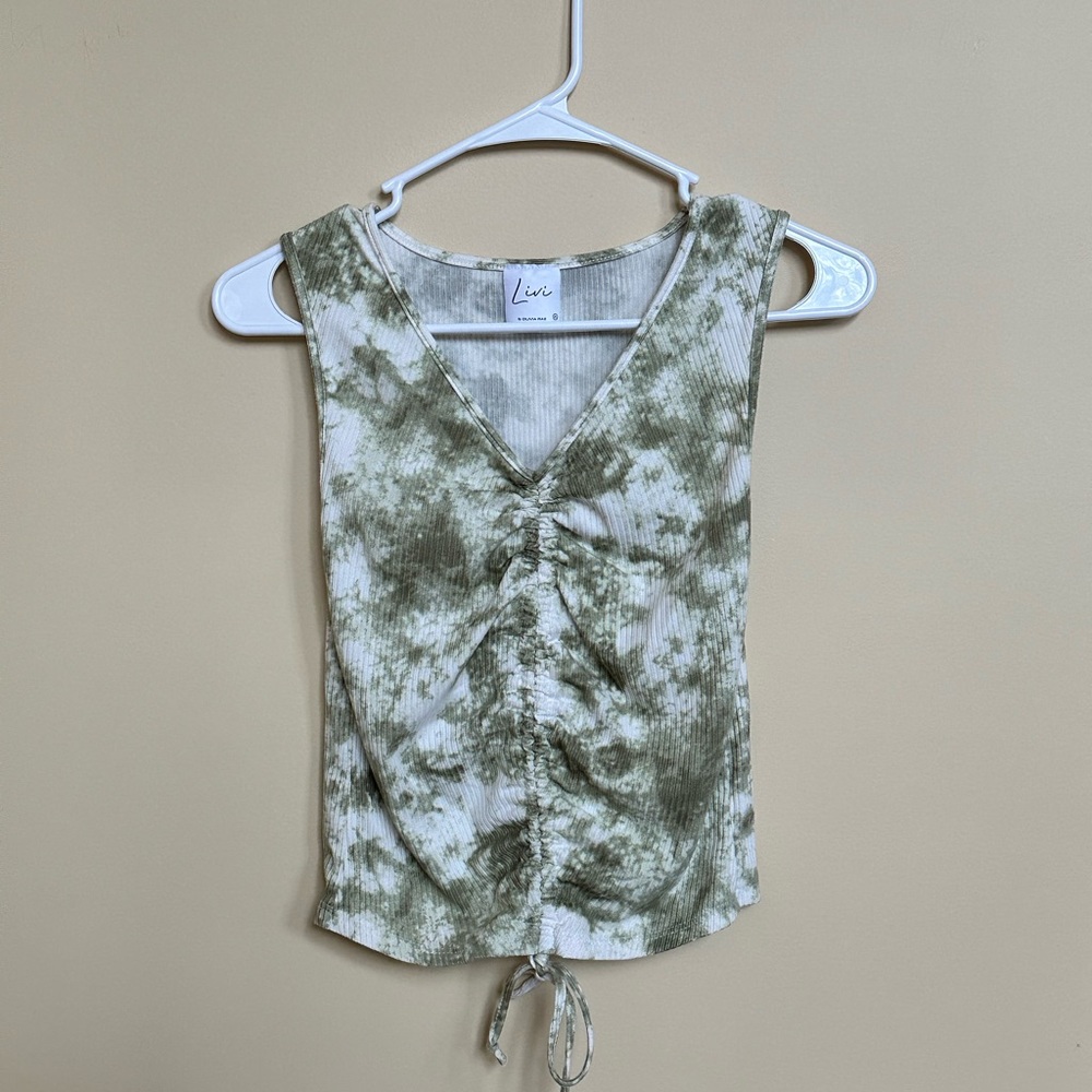 Luxe Green Tie-Dye Women's Top